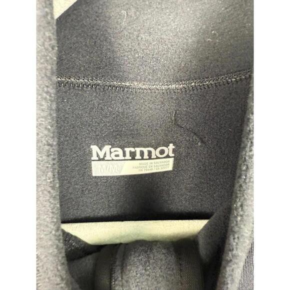 Marmot Stretch Fleece 1/2 Zip Jacket Mens Size Medium Black Pullover Long Sleeve - Picture 3 of 8